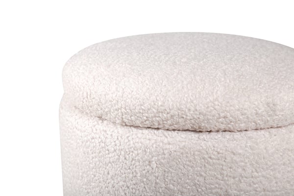 Pouf, Limpen, 40x32 cm, valkoinen