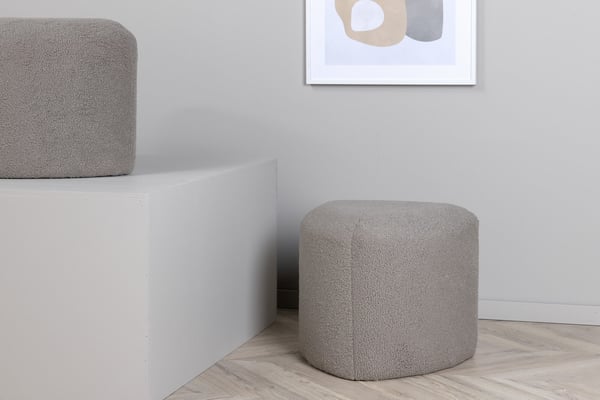 Pouf, Peg, 41x46 cm, Harmaa