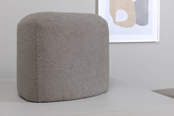 Pouf, Peg, 41x46 cm, Harmaa