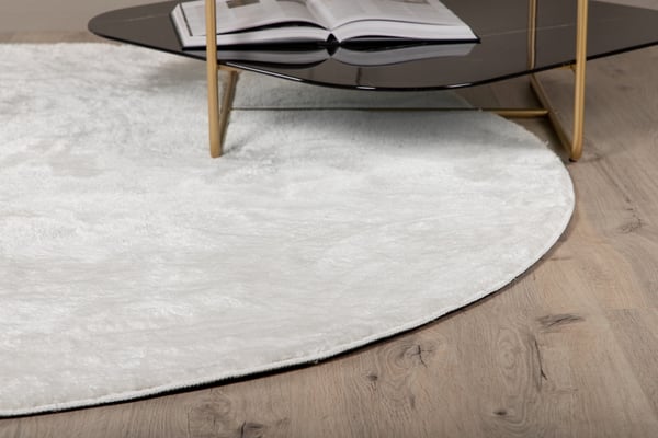 Matto, Blanca Round, 200x200 cm, Valkoinen