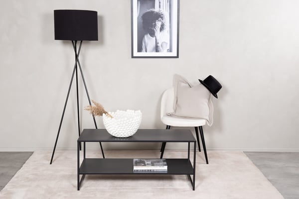 Pöytä, Staal, 43x102 cm, Musta
