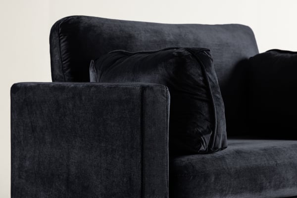 Nojatuoli, Boom Single Chair Velvet, 86x84x110 cm, Musta