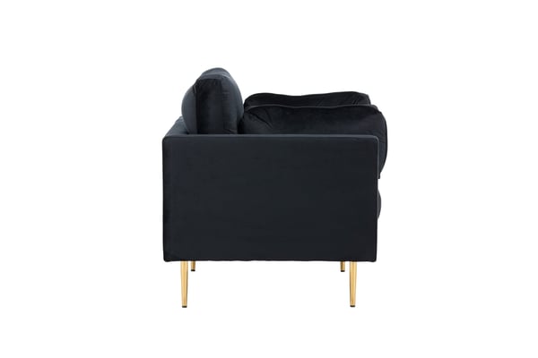 Nojatuoli, Boom Single Chair Velvet, 86x84x110 cm, Musta