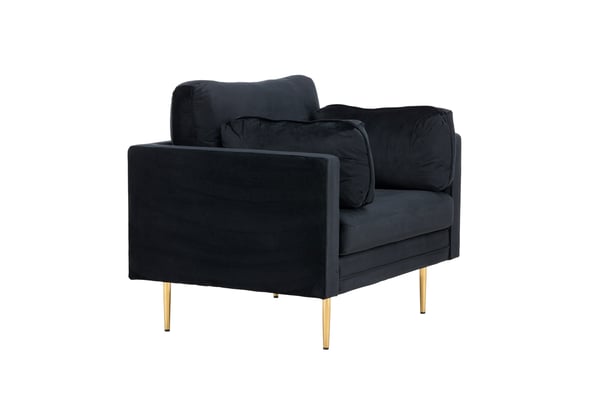Nojatuoli, Boom Single Chair Velvet, 86x84x110 cm, Musta