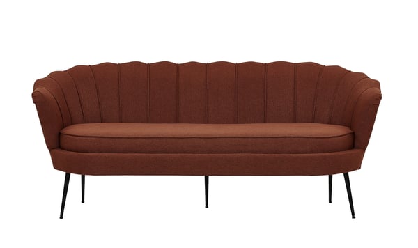 Sohva, Calais 3-istuttava, 180x78 cm, Punainen