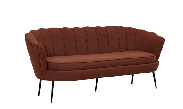 Sohva, Calais 3-istuttava, 180x78 cm, Punainen