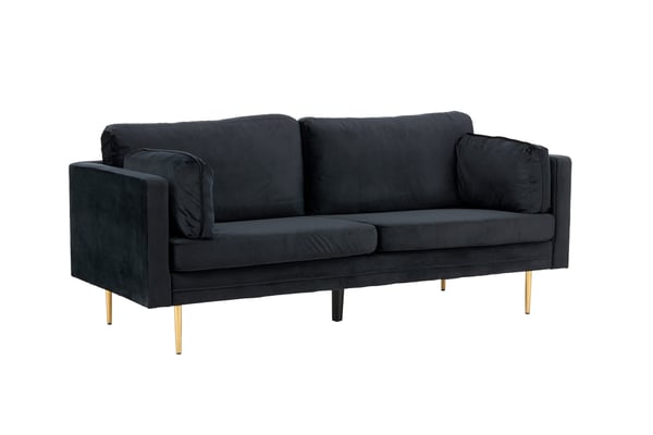 3-paikkainen sohva, Boom, 203x90 cm, musta