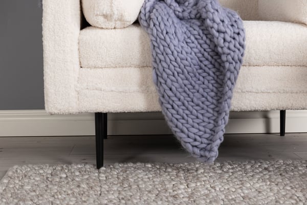 Nojatuoli, Boom Single Chair - Teddy, 86x84x110 cm, Valkoinen