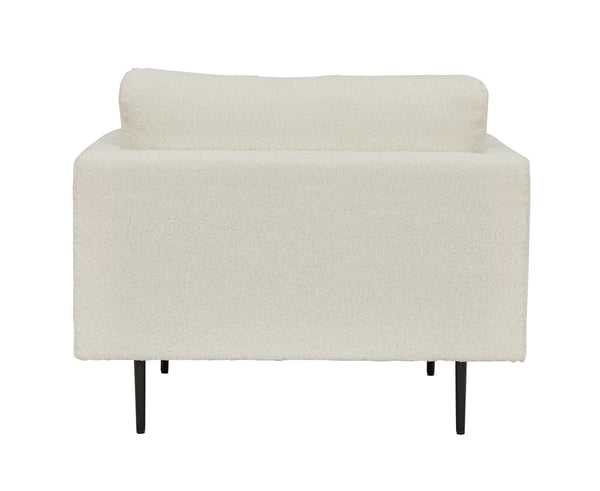 Nojatuoli, Boom Single Chair - Teddy, 86x84x110 cm, Valkoinen