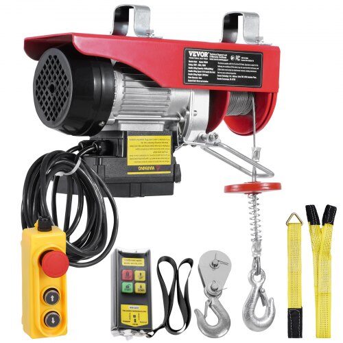 Elektrisk vinschkran 330x130x220 mm, trådlös och trådbunden fjärrkontroll, metall