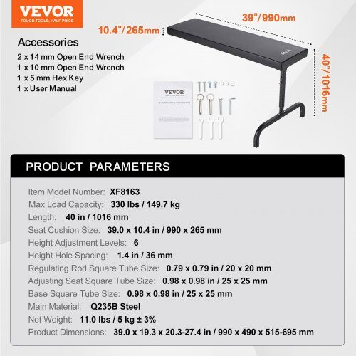 Under Dash Krybevogn, 99x49x51.5-69.5 cm, Justerbar, Stål