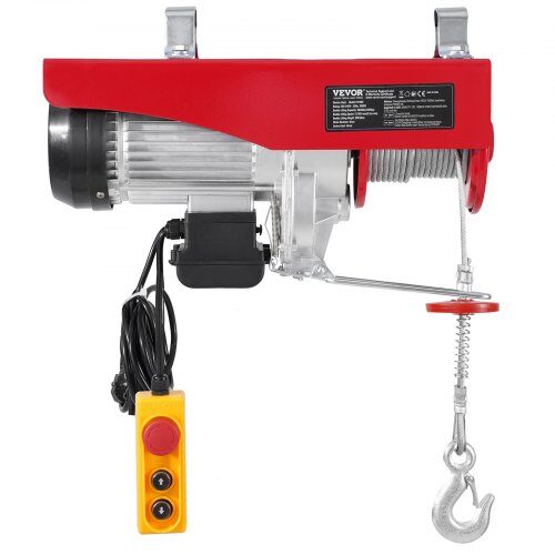 Elektrisk lyftkran vinsch, 49x17x26 cm, 1197,5 kg, 426,7 cm, trådbunden fjärrkontroll