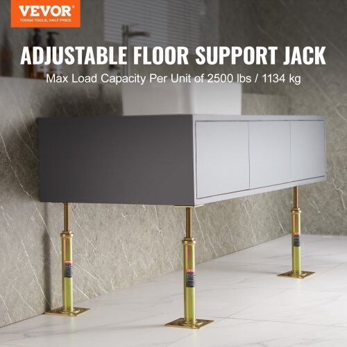 Justerbar golvstödjepelare, 29.5x40.6 cm, stål, set om 4
