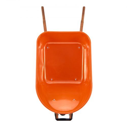 Skottkärra, 139x65x70 cm, Orange, Metallhandtag