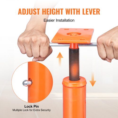Golvdonkraft, Justerbar stödbalk, 137,2x381 cm, Stål