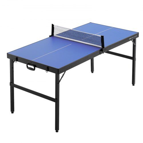 Pöytätennispöytä, 152,6x66,5x71,8 cm, Taitettava Sisäkäyttöön Kannettava, MDF