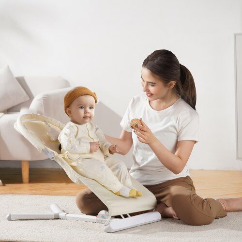 Babyskråstol, 68.5x41x60 cm, Beige, Sammenklappelig