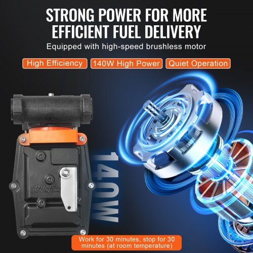 Bränsleöverföringspump, 12V DC 57L/min portabel elektrisk dieselpump, automatisk avstängningsmunstycke, bränsleöverföring