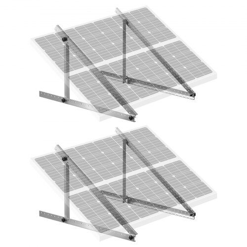 Solpanel monteringsfästen, 114x114x57,5 cm, justerbar aluminium