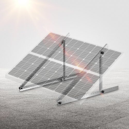 Solpanel monteringsfästen, 114x114x57,5 cm, justerbar aluminium