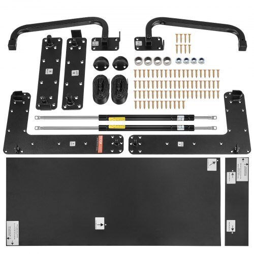 Murphy-sängpaket, vertikal, enkelsäng, 205,5x117,5x208 cm, svart, stål