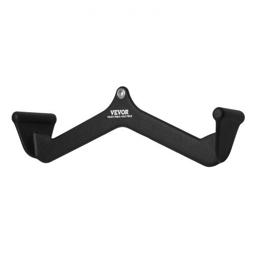 Lat Pulldown-stång, Gummibelagt handtag, Svart, Stål