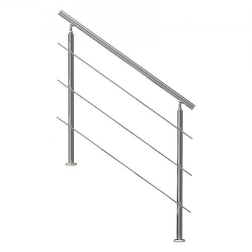 Trappegelænder, 120x10.4x106 cm, Sølv, Rustfrit stål