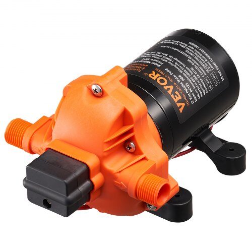 Vattenpump, 12V membran 3-kammare, 20.7x13.8x12.5 cm, Justerbar