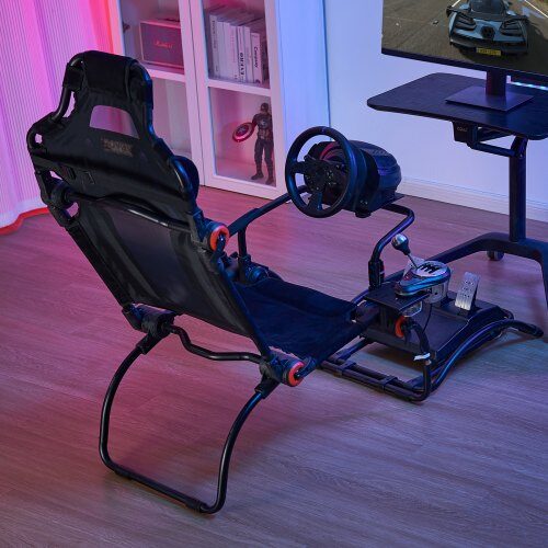 Racing Wheel Stativ, 180x84x95 cm, Justerbar, Stål, Fällbar
