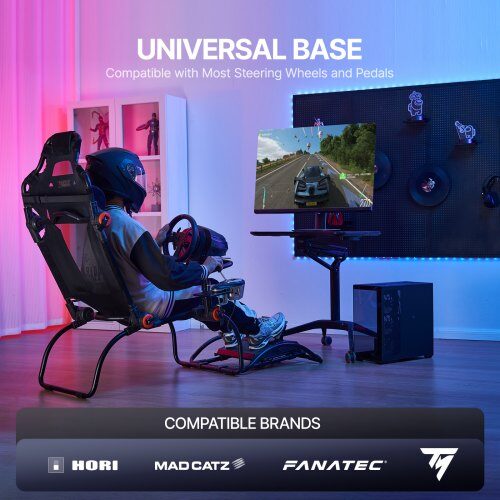 Racing Wheel Stativ, 180x84x95 cm, Justerbar, Stål, Fällbar