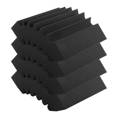 Akustikskum paneler, 42x16x30 cm, Sort, Lydisolering