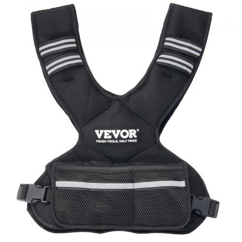 Vægtvest, Justerbar 5-9,1 kg, Sort, Neopren