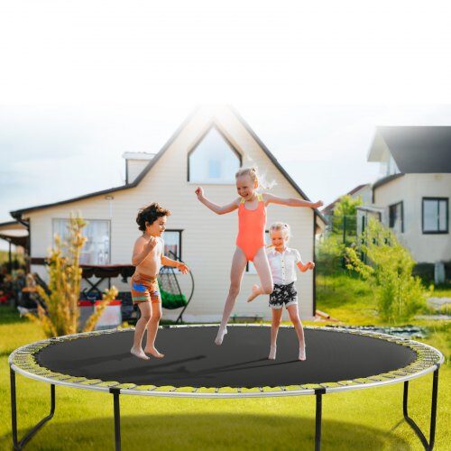 Trampolinduk, Ersättning för 14ft rund studsmatta, 381 cm, Svart, UV-beständig