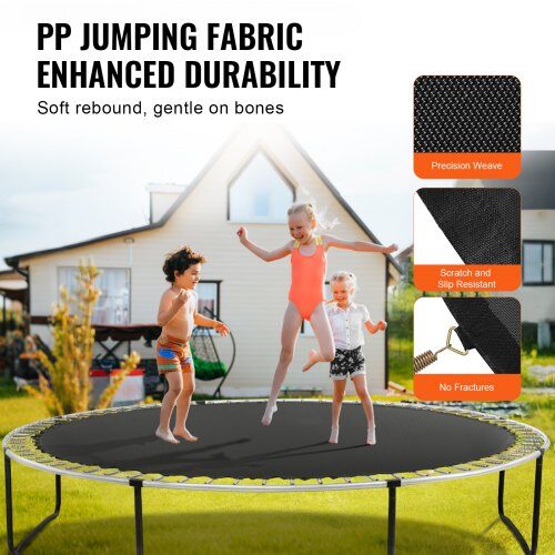 Trampolinduk, Ersättning för 14ft rund studsmatta, 381 cm, Svart, UV-beständig