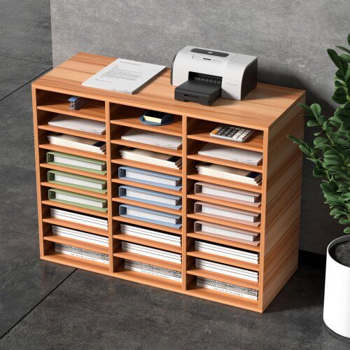 Litteraturorganisator, 800x305x630 mm, Eg, Justerbare hylder