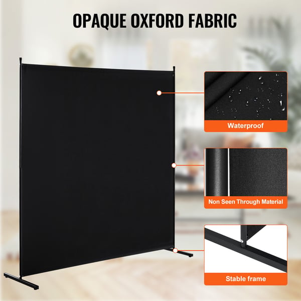 Rumdeler, 181x181,5x50 cm, Sort, Oxford-stof