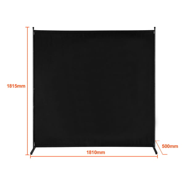 Rumdeler, 181x181,5x50 cm, Sort, Oxford-stof