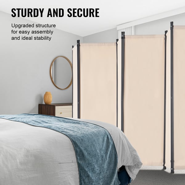 Rumdeler, 3110x1805x450 mm, Beige, Sammenklappelig Privatlivsskærm
