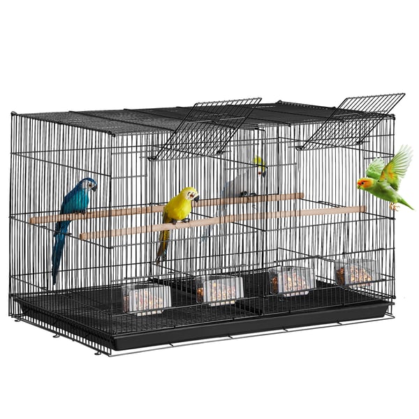 Fuglebur, 76x46x46 cm, Sort, Metal