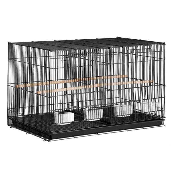 Fuglebur, 76x46x46 cm, Sort, Metal