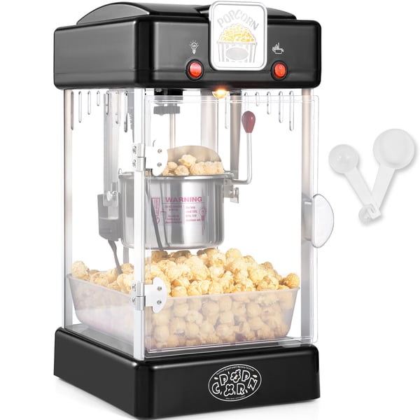 Popcorn-kone, 24x27,5x47,5 cm, musta, pöytämalli