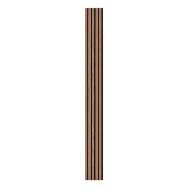 Akustiset seinäpaneelit, 240x20x2,1 cm, pähkinä, MDF