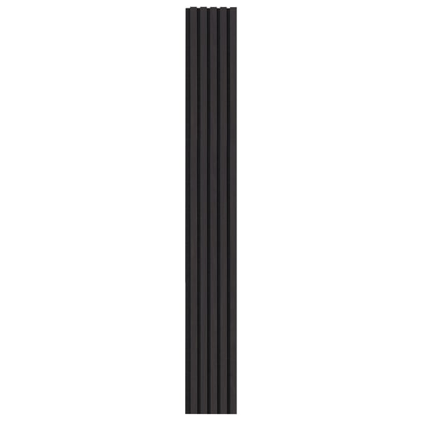 Akustiset seinäpaneelit, 240x20x2,1 cm, musta, MDF