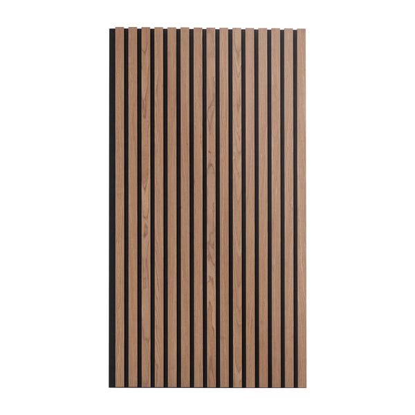 Akustiset seinäpaneelit, MDF-puinen säleikkö, 120x60x2,1 cm, pähkinä