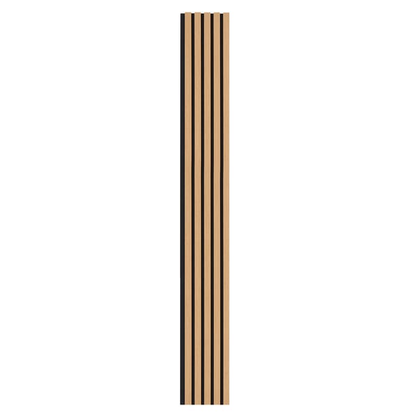 Akustik vægpaneler, 240x20x2,1 cm, lys eg, MDF