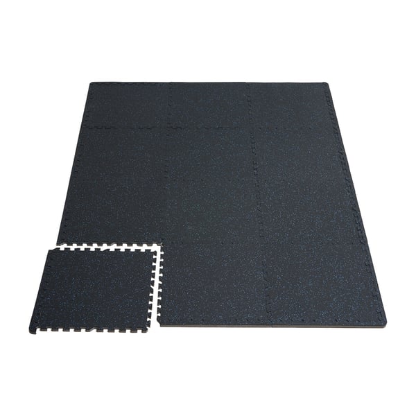Kuntosalimatto, 61x61x1,4 cm, musta, kumi ja EVA-vaahto Kuntosalimatto, 61x61x1,4 cm, musta, kumi ja EVA-vaahto