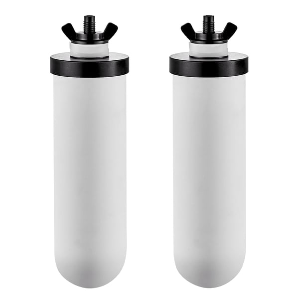 Vattenfilterersättning, Keramiskt aktivt kol, 6.2x21.5 cm, Vit