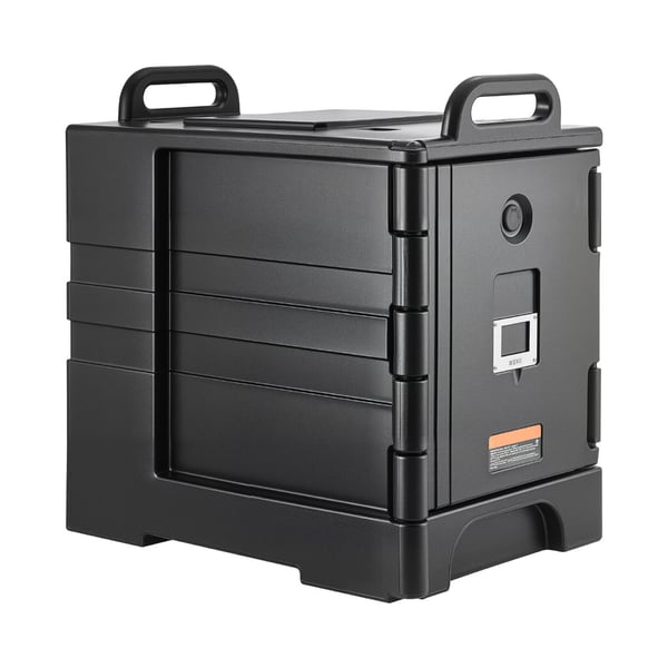 Isoleret madbeholder, 65x45x81,5 cm, sort, opbevaring
