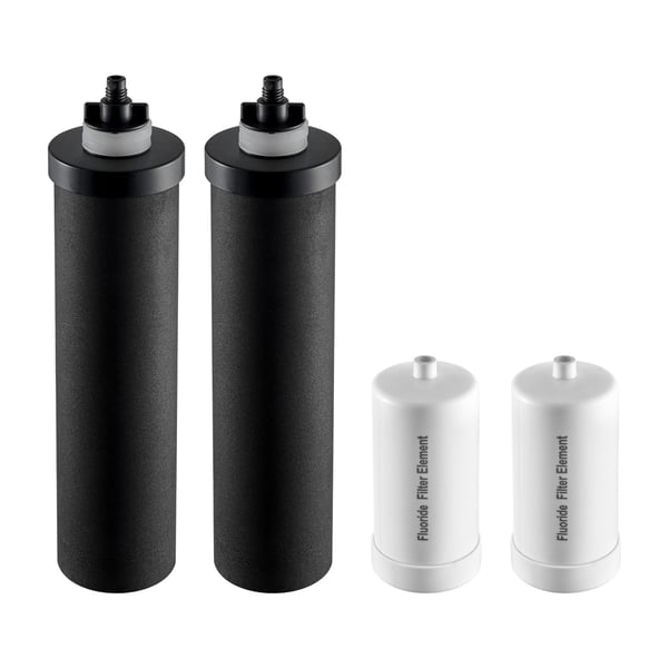 Vattenfilter ersättningselement, 62x243 mm, 4-pack, Aktivt kol