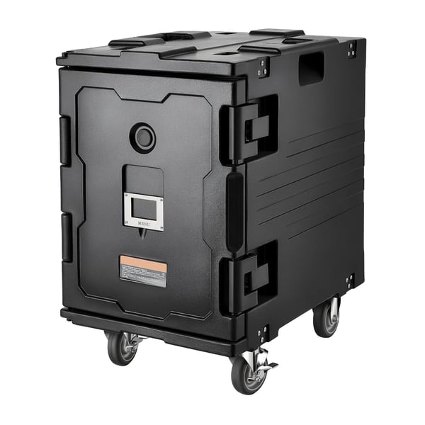 Isoleret madbeholder, 64,5x44,5x75,5 cm, sort, catering
